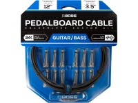 Kit de cabo e conectores sem solda para pedalboard/Pedalboards BOSS BCK-12 Solderless Pedalboard Kit 12 fichas jack + cabo 3.5m + 24K Gold Contacts