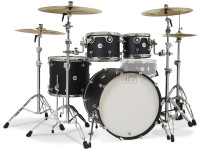 Bateria acústica sem ferragens/Conjuntos de bateria sem ferragens DW DRUMS DESIGN SATIN BLACK Kit 4-pcs BD 22