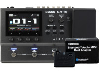 Pedaleiras para guitarra elétrica BOSS GX-10 WIRELESS EDITION com adaptador Bluetooth Audio MIDI