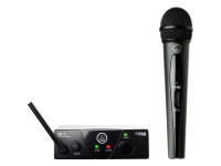 Sistema sem fio com microfone de mão dinâmico/Sistema sem fios com microfone de mão AKG WMS40 Wireless Mini Single Vocal Set Wireless Microphone System, Band US25-D
