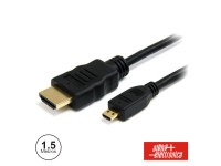Cabos de Vídeo Alpha Elettronica HDMI Dourado Macho / Micro HDMI Macho Preto 1.5m