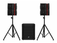 Sistema Line Array activo/Conjuntos completos PA Audibax Pro Seattle 1000 Sistema PA Line Array Bluetooth + Suportes B-Stock