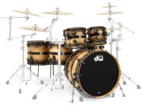 Bateria acústica sem ferragens/Conjuntos de bateria sem ferragens DW DRUMS Collectors Exotic 333 Candy Black Burst RARE LIMITED EDITION
