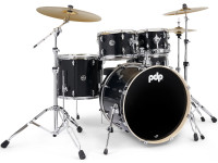 Bateria Acústica Completa/Conjunto de bateria completo DW PDP MAINSTAGE BLACK + Ferragens + Pratos Paiste 101 + Pedal Bombo + Banco