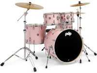 Bateria Acústica Completa/Conjunto de bateria completo DW PDP MAINSTAGE ROSE + Ferragens + Pratos Paiste 101 + Pedal Bombo + Banco