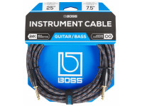 Cabo para Instrumento BOSS BIC-25 Cabo Audio Instrumento Jack reto mono 7.5m Revestimento Malha Garantia Vitalícia