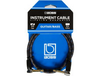 Cabo para Instrumento BOSS BIC-3AA Cabo Audio Instrumento Jack angulado/angulado mono 1m Revestimento Malha Garantia Vitalícia
