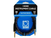 Cabo para Instrumento BOSS BIC-5 Cabo Audio Instrumento Jack reto mono 1.5m Revestimento Malha Garantia Vitalícia