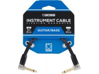  Cabo para pedais de efeitos/Cabos de Patch BOSS BIC-PC Cabo Audio Patch Jack angulado/angulado mono 15cm para Pedalboards Revestimento Malha Garantia Vitalícia 