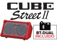 Sistemas Portáteis com Bateria BOSS CUBE STREET II RED + BLUETOOTH BOSS BT-DUAL
