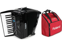 Acordeão Electrónico de Teclas/Acordeão Roland FR-1X BK Acordeão Teclas  + Saco Almofadado Roland BAG-FR-1