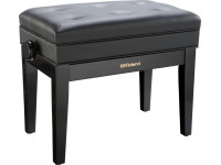 Banco para piano/Bancos para piano Roland RPB-400PE PLATINUM Banco Piano Preto Polido c/ regulação altura
