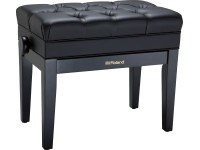 Banco para piano/Bancos para piano Roland RPB-500BK LUXURY Banco Piano Preto c/ regulação altura