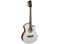 Guitarra acústica eletrificada/Guitarra Acústica Brunswick  Grand Auditorium Electro White 