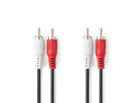 Cabo áudio/Cabos de coluna Nedis Cabo 2-RCA MACHO / 2-RCA MACHO 3M
