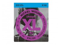 Jogo de cordas .009 D´Addario Jogo de Cordas EXL-120 009 para Guitarra Eléctrica .009-.042