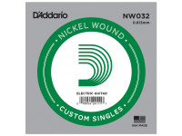 Cordas individuais para guitarra elétrica D´Addario  NW032 Single String 