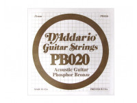 Cordas individuais para guitarra Daddario  PB020 Bronze 020 String