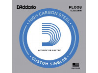 Cordas individuais para guitarra elétrica D´Addario  PL008 Single String 