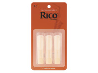 Palheta para saxofone alto D´Addario Woodwinds Rico Alto Sax 1.5 3-Pack 