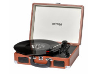 Gira discos vintage/Gira-discos de alta fidelidade Denver Gira-Discos 33/45/78RPM Vintage 2x10W Castanho