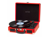 Gira discos vintage/Gira-discos de alta fidelidade Denver Gira-Discos 33/45/78RPM Vintage 2x10W Vermelho