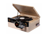Gira discos vintage/Gira-discos de alta fidelidade Denver Gira-discos MRD-180 Madeira