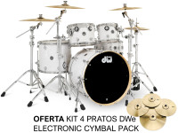 Bateria electrónica /Conjuntos de bateria eletrónica DWe E33 5-piece White Marine Pearl + Oferta Kit 4 Pratos DWe DECMPK2 
