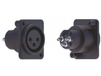 Fichas XLR de 3 polos (macho e fêmea) Egitana Conector XLR fêmea painel  