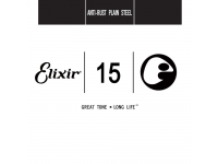 Corda para guitarra elétrica e acústica/Cordas individuais para guitarra elétrica Elixir .015 Plain steel 