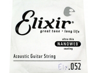 Corda individual em aço para guitarra acústica/Cordas individuais para guitarra Elixir .052 Western guitar 