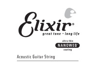 Corda para guitarra acustica /Cordas individuais para guitarra Elixir  14152 Corda individual 052 Nanoweb Phosphor Bronze