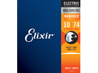 Jogo de cordas .010 Elixir  Nanoweb 12062 8-Sting Light