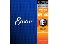 Jogo de cordas .009 Elixir Nanoweb Custom Light 09-46 