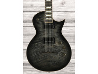 Guitarra elétrica single cut/Guitarras formato Single Cut ESP Eclipse Custom 40th Anniversary See Thru Black Sunburst