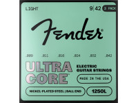 Jogo de corda para guitarra elétrica/Jogo de cordas .009 Fender 1250 Ultracore Guitar Strings  Nickel Plated Steel  Ball End 1250L Gauges 009-042 (6) 3-Pack