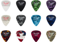 Palheta/Palhetas para guitarra Fender 351 Dotted Celluloid 12Pk Hvy