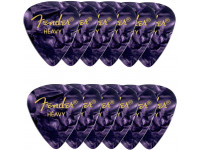 Palhetas para guitarra Fender  351 Shape Premium Pick Purple Motto Heavy 12 Pack 