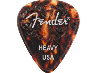 Palheta/Palhetas para guitarra Fender  351 Shape, Tortoise Shell, Heavy (6)
