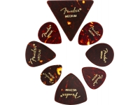 Palhetas para guitarra Fender All Shapes Celluloid Medley Medium Tortoise Shell 