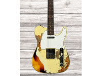  Guitarra elétrica/Guitarras formato T Fender Custom Shop Limited Edition 59 Telecaster Super Heavy Relic Aged Vintage White Chocolate 3TSB