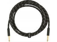 Cabo para Instrumento Fender  Deluxe Series Straight/Straight Black Tweed 3m 