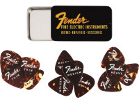 Palhetas para guitarra Fender  Fine Electric Pick Tin 12 Pack