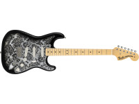  Guitarra elétrica/Guitarras formato ST Fender Made in Japan Limited Stratocaster Black Paisley