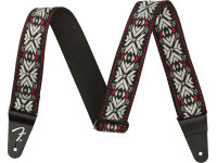 Correia de nylon Fender  Pasadena Woven Strap Red Snowflake 2