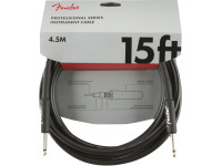  Cabo de Instrumento/Cabo para Instrumento Fender  Professional Series Instrument Cable, Straight/Straight, Preto 4.5M