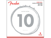 Jogo de cordas .010 Fender  Super 250R NPS Ball End Strings (.010-.046 Gauges) 3-Pack