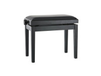 Banco para piano/Bancos para piano GEWA 130001 Banco de Piano Deluxe Vinil Preto Mate