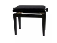 Banco para piano/Bancos para piano GEWA 130010 Deluxe Preto Brilhante