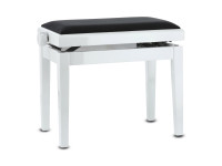 Banco para piano/Bancos para piano GEWA 130030 Banco Premium para Piano Branco Brilhante